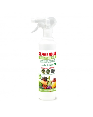 Sapone Molle di Potassio con Olio di Neem 500ml - Pronto all'uso