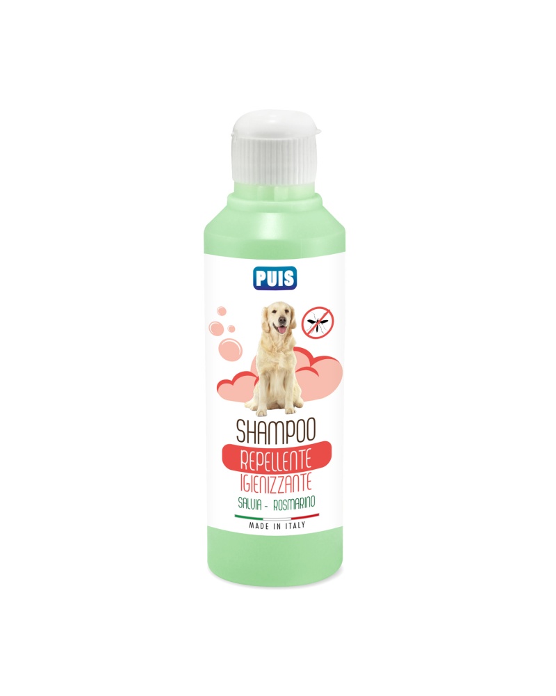 Puis Shampoo Cani Repellente Igienizzante, Salvia e Rosmarino  Ipoallergenico - 220ml