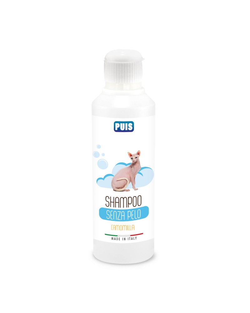 Shampoo Gatto Senza Pelo Profumato Camomilla Ipoallergenico - 220ml