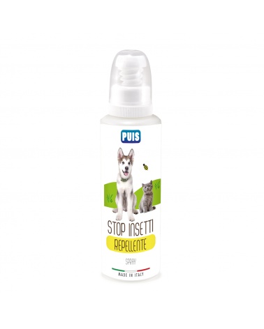 Spray Stop Insetti, Pulci, Zecche Zanzare per Animali Domestici 120ml